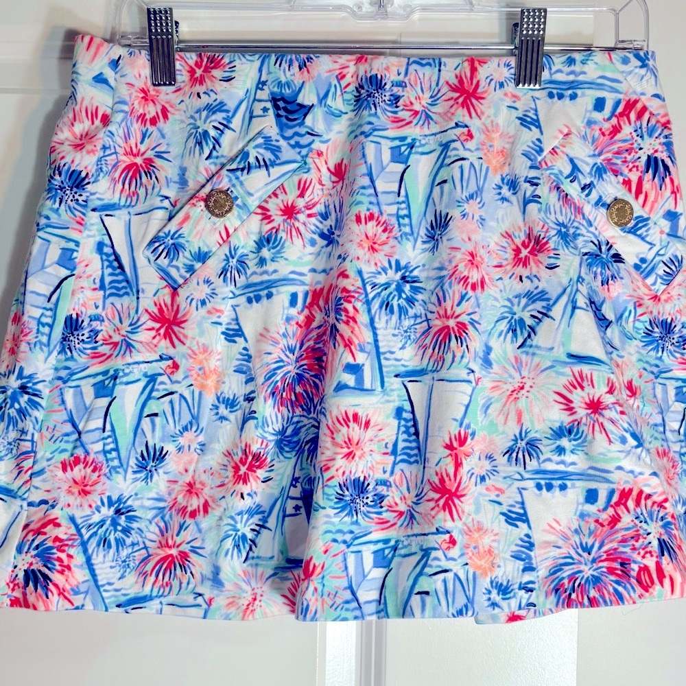Lilly Pulitzer Pink and Blue Mini Skirt